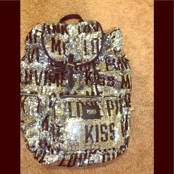 PINK Victoria's Secret Handbags - Victoria’s Secret Pink sequin back pack travel bag